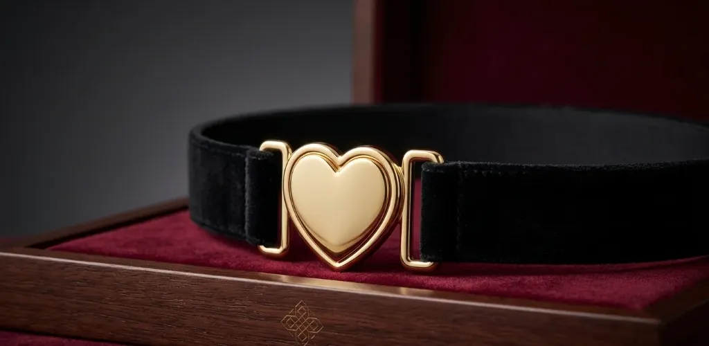 “Coeur d’Or” Velour Cincture